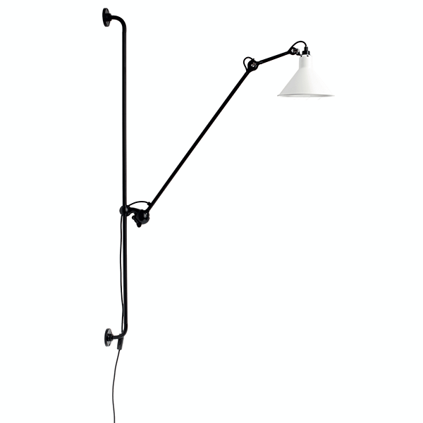 Lampe Gras N214 Væglampe Mat Sort Mat Hvid