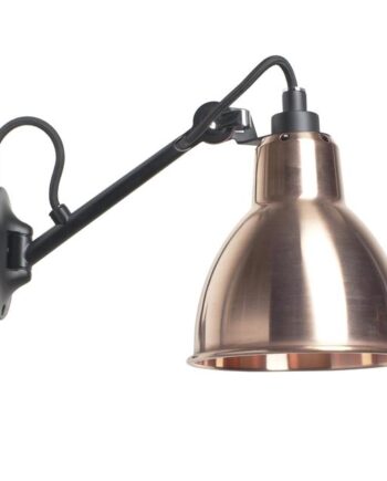 Lampe Gras N104 Væglampe Sort Rå Kobber  8211  Dcwéditions