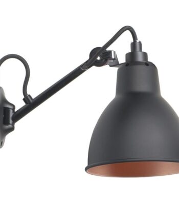 Lampe Gras N104 Væglampe Sort Sort Kobber  8211  Dcwéditions