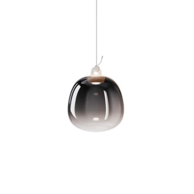 Lodes Oblò Pendel Lille 2700k Glossy Smoke Hvid