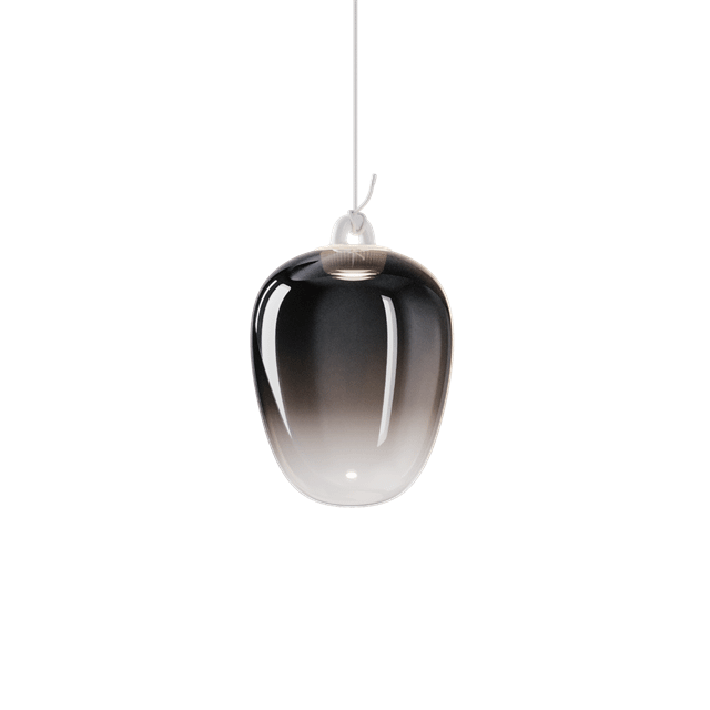Lodes Oblò Pendel Medium 2700k Glossy Smoke Hvid