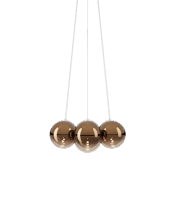 Lodes Random Cloud   Lysekrone ø23 2700k Glossy Bronze Glas
