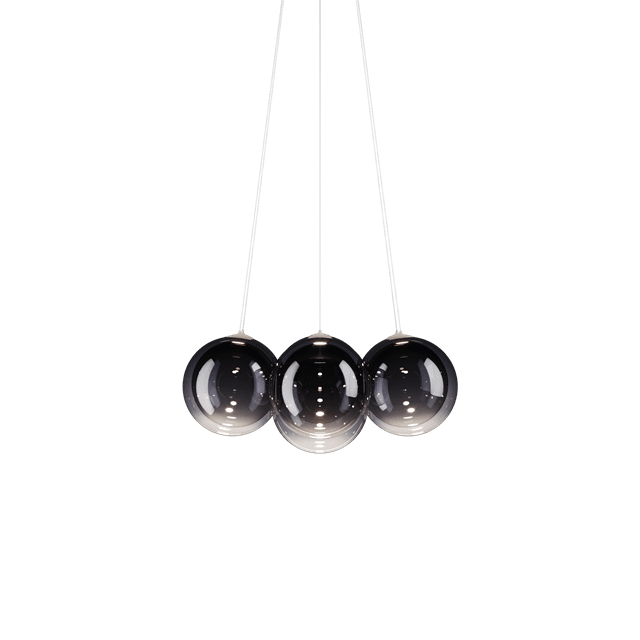Lodes Random Cloud Lysekrone ø28 3000k Glossy Smoke Glas