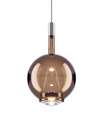 Lodes Sky-fall Round Pendel Medium 3000k Glossy Bronze Glas