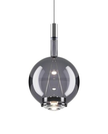 Lodes Sky-fall Round Pendel Medium 2700k Glossy Smoke Glas