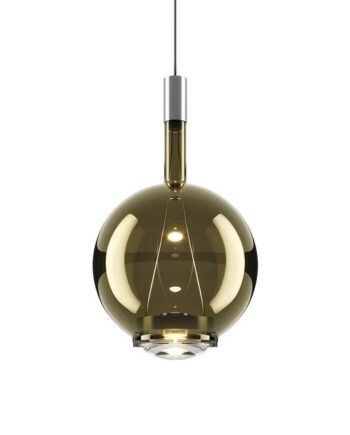 Lodes Sky-fall Round Pendel Medium 2700k Golden Sage Glas
