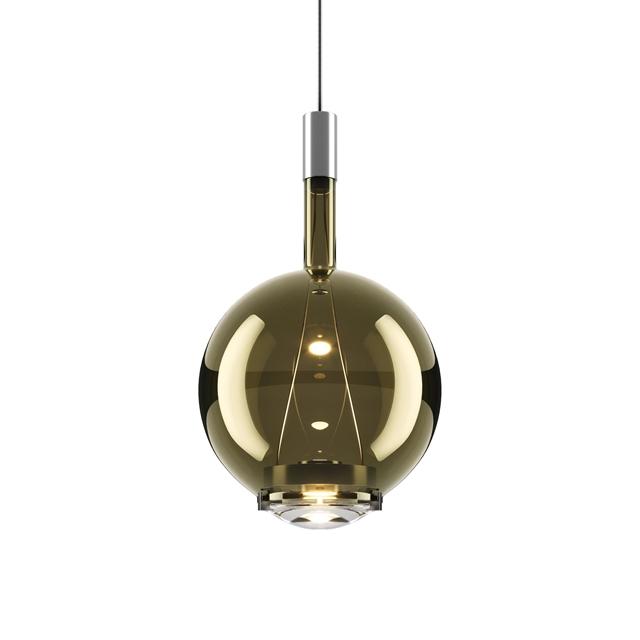 Lodes Sky-fall Round Pendel Medium 2700k Golden Sage Glas