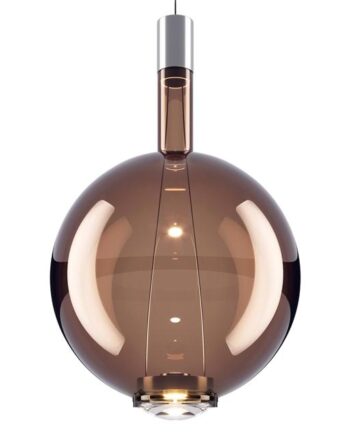 Lodes Sky-fall Round Pendel Stor 3000k Glossy Bronze Glas