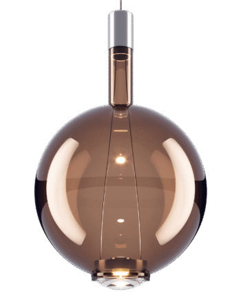 Lodes Sky-fall Round Pendel Stor 2700k Glossy Bronze Glas