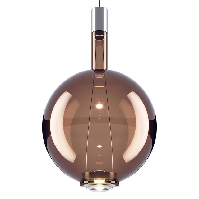 Lodes Sky-fall Round Pendel Stor 3000k Glossy Bronze Glas