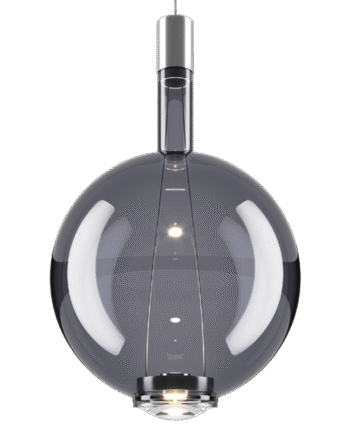 Lodes Sky-fall Round Pendel Stor 2700k Glossy Smoke Glas