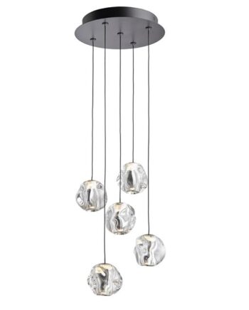 Loom Design Ice Ball Pendel   Transparant