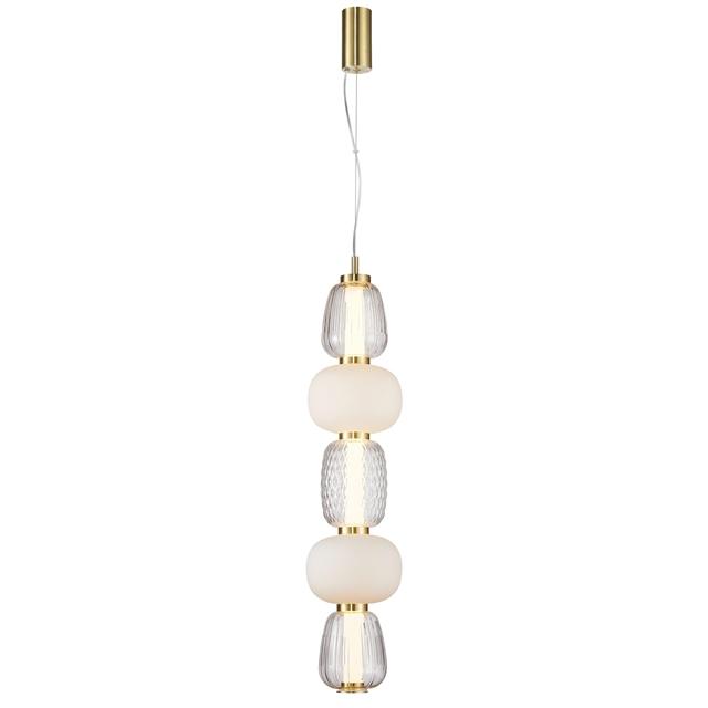 Loom Design Pearl Pendel Amber Guld
