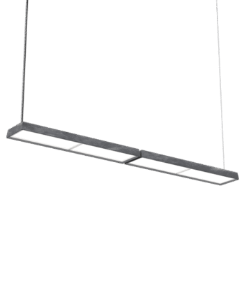 Louis Poulsen Lp Slim Pendel Dobbelt 3000k   Dali Mørk Rå Aluminium