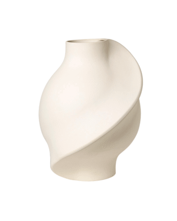 Louise Roe Ceramic Pirout 02 Vase Sanded Raw White