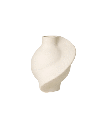 Louise Roe Ceramic Pirout 01 Vase Sanded Raw White