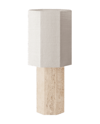 Louise Roe Eight Over Eight Bordlampe Grande Travertin Jute White