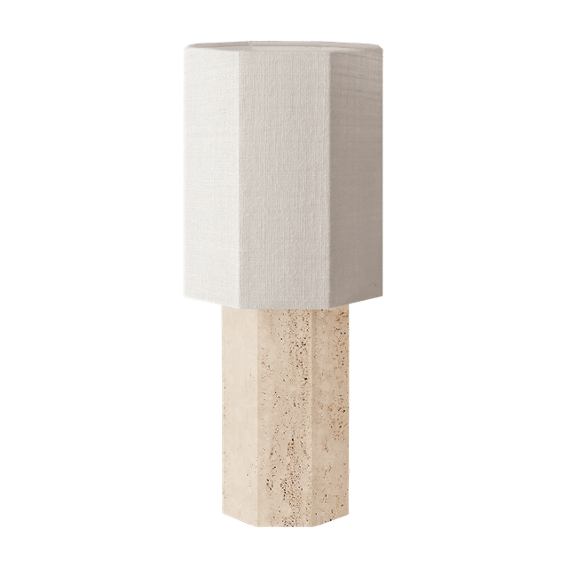 Louise Roe Eight Over Eight Bordlampe Grande Travertin Jute White