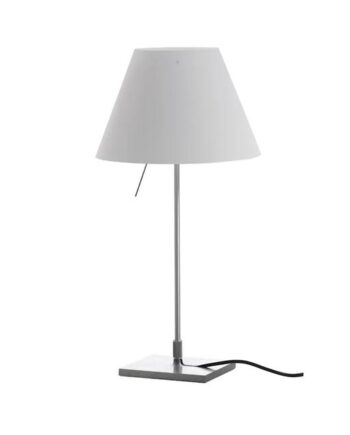 Luceplan Costanzina Bordlampe Aluminium    Mistic Hvid Skærm