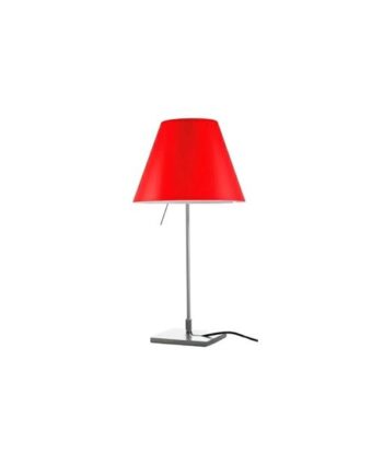 Luceplan Costanzina Bordlampe Aluminium    Rød Skærm