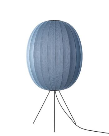 Made By Hand Knit-wit High Oval Gulvlampe ø65 Blue Stone