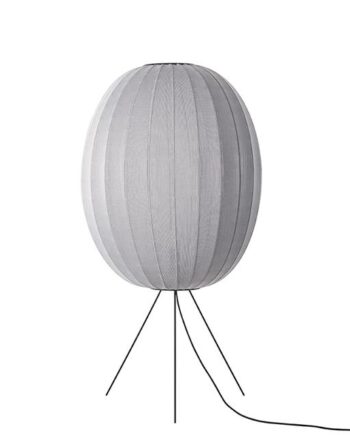 Made By Hand Knit-wit High Oval Gulvlampe ø65 Sølv
