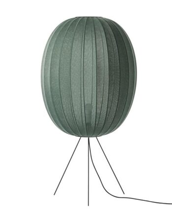 Made By Hand Knit-wit Høj Oval Gulvlampe Medium ø65 Tweed Green