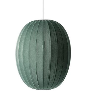 Made By Hand Knit-wit Høj Oval Pendel ø65 Tweed Green
