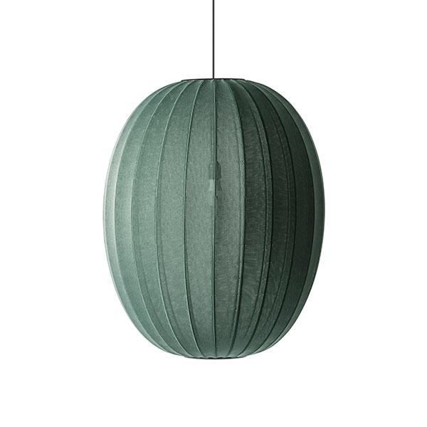 Made By Hand Knit-wit Høj Oval Pendel ø65 Tweed Green