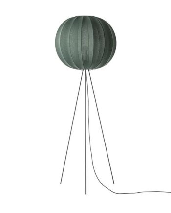 Made By Hand Knit-wit Round Gulvlampe Høj ø60 Tweed Green