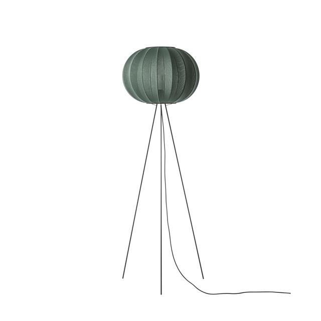 Made By Hand Knit-wit Round Gulvlampe Høj ø45 Tweed Green