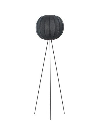 Made By Hand Knit-wit Round Gulvlampe ø45 Høj Black