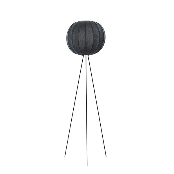 Made By Hand Knit-wit Round Gulvlampe ø45 Høj Black