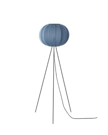 Made By Hand Knit-wit Round Gulvlampe ø45 Høj Blue Stone