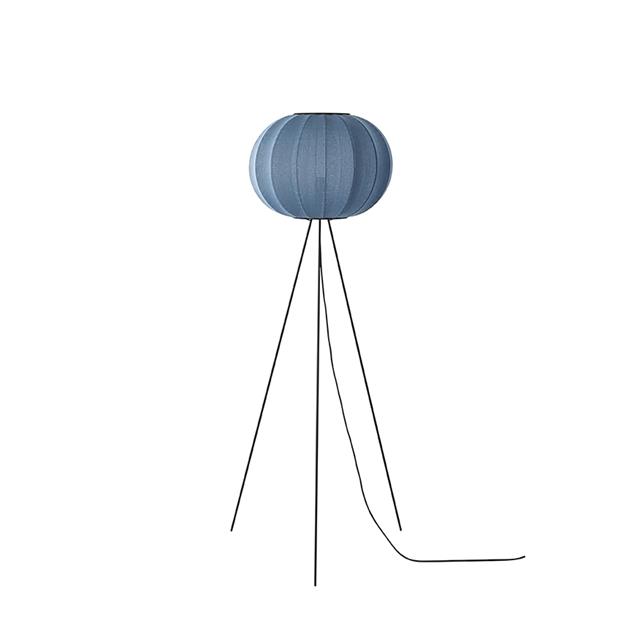 Made By Hand Knit-wit Round Gulvlampe ø45 Høj Blue Stone