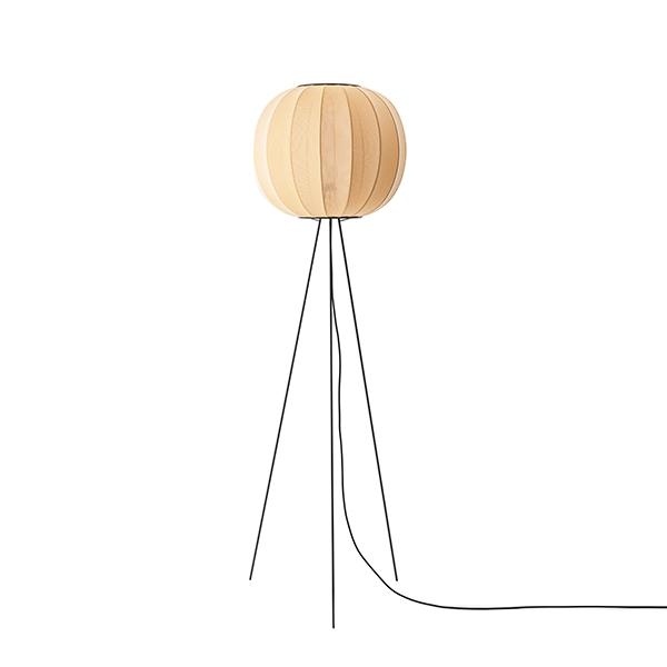 Made By Hand Knit-wit Round Gulvlampe ø45 Høj Gul