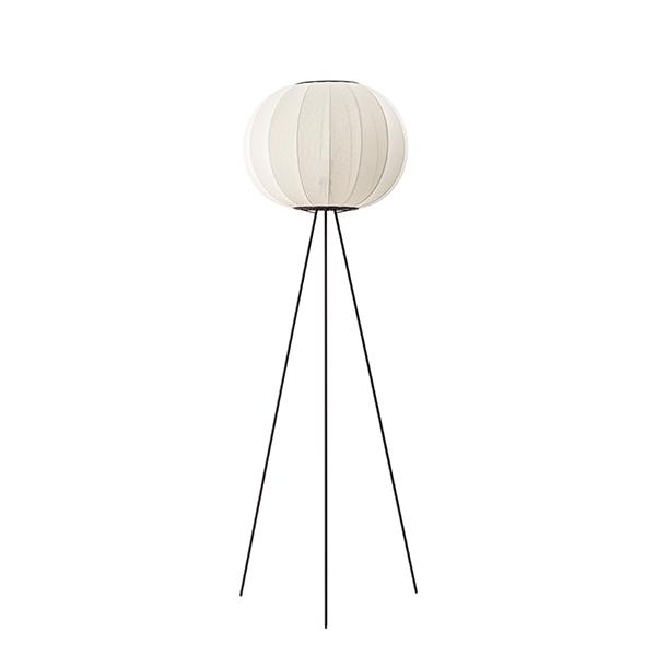 Made By Hand Knit-wit Round Gulvlampe ø45 Høj Pearl White