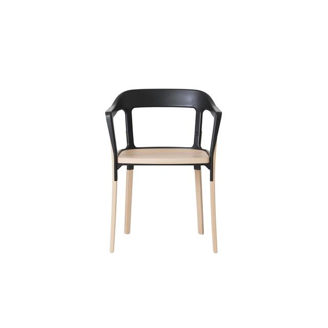Magis Steelwood Spisebordsstol Natural Sort