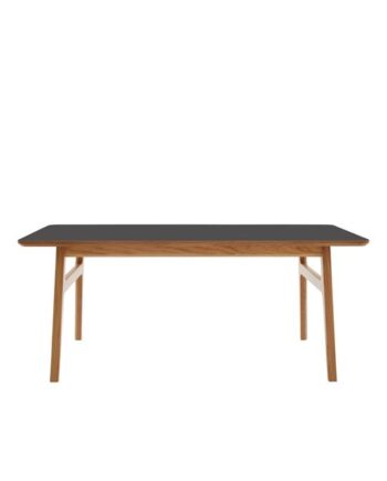 Magnus Olesen Freya Sofabord Massiv Lakeret Eg Linoleum Sort 4023 Forbo   120     60     50