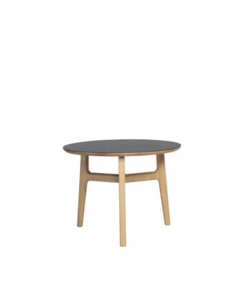 Magnus Olesen Freya Sofabord Massiv Lakeret Eg Linoleum Sort 4023 Forbo   60     45