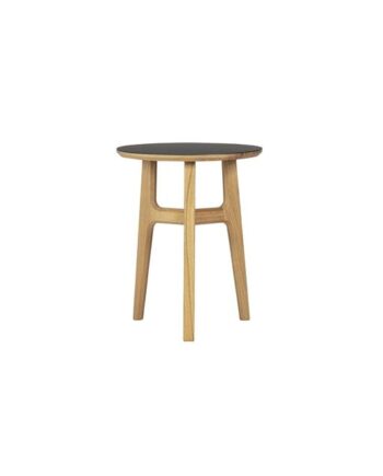 Magnus Olesen Freya Sofabord Massiv Lakeret Eg  Linoleum Sort 4023 Forbo   40     50