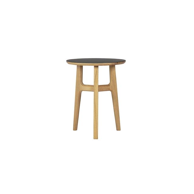 Magnus Olesen Freya Sofabord Massiv Lakeret Eg Linoleum Sort 4023 Forbo 40 50