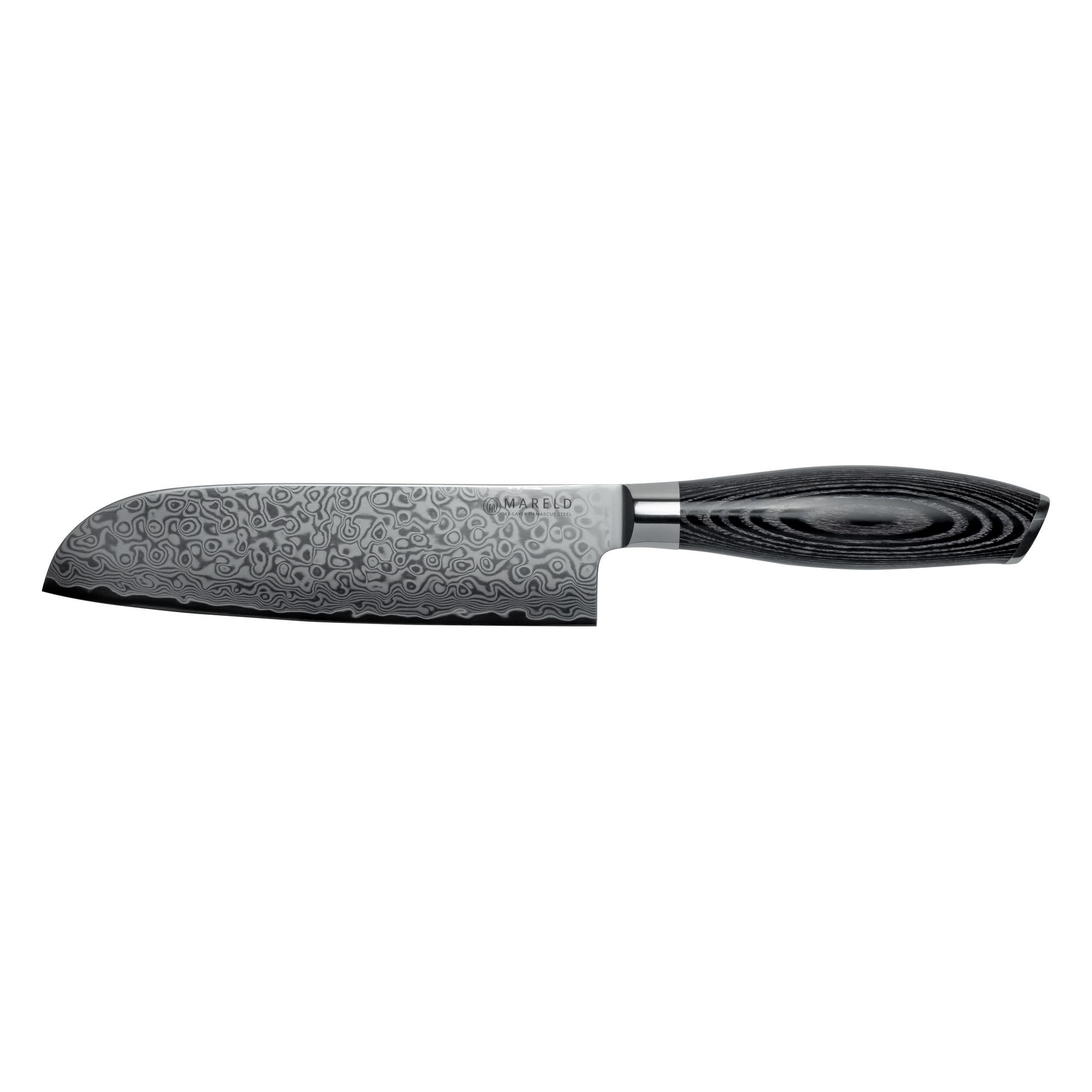 Mareld Akio Japanese Santokukniv 18 Cm Sort