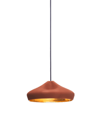 Marset Pleat Box Pendel 36 Terracotta   Guld