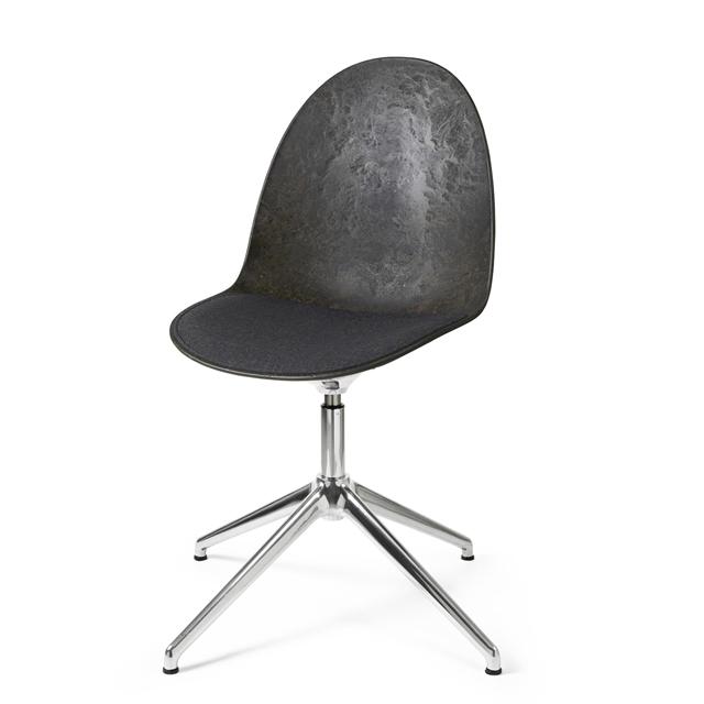 Mater Eternity Swivel Spisebordsstol Aluminium Polstret Sæde 198 Grå