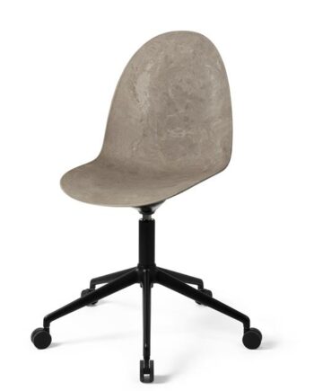 Mater Eternity Swivel Spisebordsstol Med Hjul Wood Waste Grey Sort