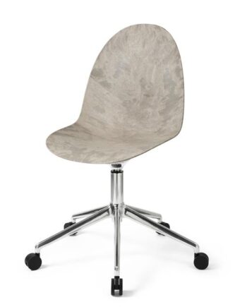 Mater Eternity Swivel Spisebordsstol Med Hjul Wood Waste Grey Stål