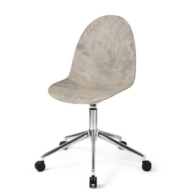 Mater Eternity Swivel Spisebordsstol Med Hjul Wood Waste Grey Stål