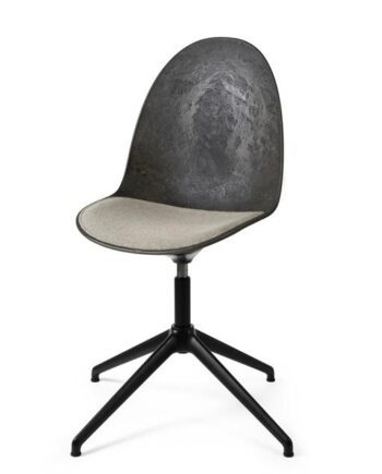 Mater Eternity Swivel Spisebordsstol Sort Base    Polstret Sæde 218 Beige
