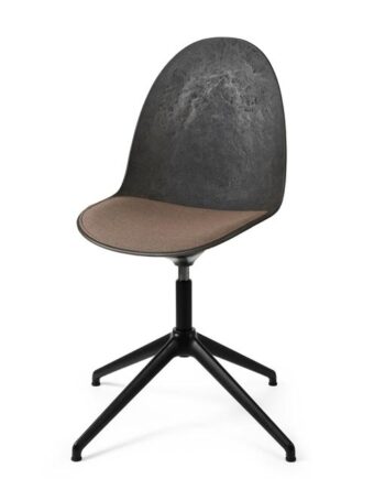 Mater Eternity Swivel Spisebordsstol Sort Base    Polstret Sæde 378 Rust